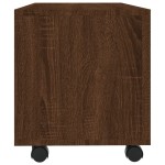 vidaXL Comodă TV cu roți, stejar maro, 90x35x35 cm, lemn prelucrat vidaXL Comodă TV cu roți, stejar maro, 90x35x35 cm, lemn prelucrat