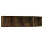 vidaXL Bibliotecă/dulap TV stejar fumuriu 143x30x36cm lemn prelucrat vidaXL Bibliotecă/dulap TV stejar fumuriu 143x30x36cm lemn prelucrat