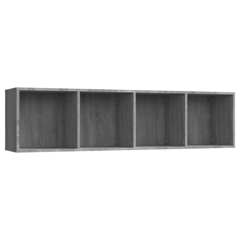 vidaXL Bibliotecă/dulap TV, gri sonoma, 143x30x36 cm, lemn prelucrat