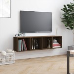 vidaXL Bibliotecă/dulap TV stejar maro 143x30x36 cm lemn prelucrat vidaXL Bibliotecă/dulap TV stejar maro 143x30x36 cm lemn prelucrat