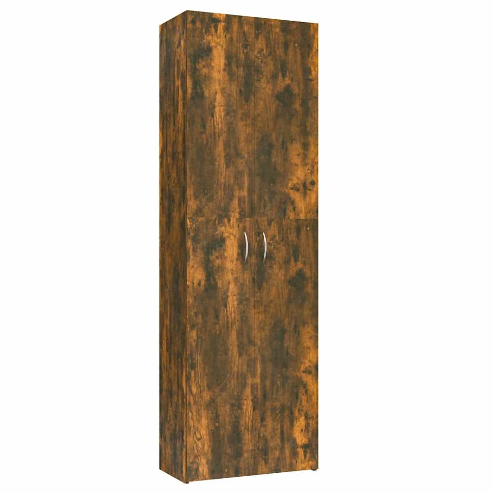 vidaXL Dulap de birou stejar fumuriu 60x32x190 cm lemn prelucrat