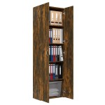vidaXL Dulap de birou stejar fumuriu 60x32x190 cm lemn prelucrat vidaXL Dulap de birou stejar fumuriu 60x32x190 cm lemn prelucrat