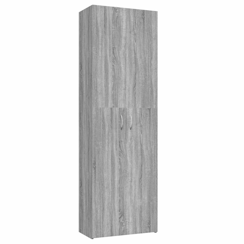 vidaXL Dulap de birou, gri sonoma, 60x32x190 cm, lemn prelucrat