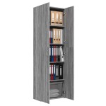vidaXL Dulap de birou, gri sonoma, 60x32x190 cm, lemn prelucrat vidaXL Dulap de birou, gri sonoma, 60x32x190 cm, lemn prelucrat