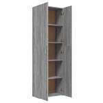 vidaXL Dulap de birou, gri sonoma, 60x32x190 cm, lemn prelucrat vidaXL Dulap de birou, gri sonoma, 60x32x190 cm, lemn prelucrat