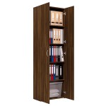 vidaXL Dulap de birou, stejar maro, 60x32x190 cm, lemn prelucrat vidaXL Dulap de birou, stejar maro, 60x32x190 cm, lemn prelucrat