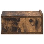 vidaXL Noptieră plutitoare, stejar fumuriu, 40x30x15 cm lemn prelucrat