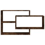 vidaXL Raft de perete, stejar fumuriu, 104x20x58,5 cm, lemn compozit vidaXL Raft de perete, stejar fumuriu, 104x20x58,5 cm, lemn compozit