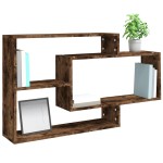 vidaXL Raft de perete, stejar fumuriu, 104x20x58,5 cm, lemn compozit vidaXL Raft de perete, stejar fumuriu, 104x20x58,5 cm, lemn compozit