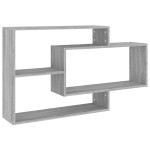 vidaXL Raft de perete, sonoma gri, 104x20x58,5 cm, lemn compozit vidaXL Raft de perete, sonoma gri, 104x20x58,5 cm, lemn compozit