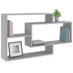 vidaXL Raft de perete, sonoma gri, 104x20x58,5 cm, lemn compozit vidaXL Raft de perete, sonoma gri, 104x20x58,5 cm, lemn compozit