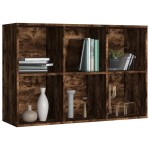 vidaXL Bibliotecă/dulap, stejar fumuriu, 66x30x98 cm, lemn prelucrat