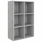 vidaXL Bibliotecă/Servantă, gri sonoma, 66x30x98 cm, lemn prelucrat vidaXL Bibliotecă/Servantă, gri sonoma, 66x30x98 cm, lemn prelucrat