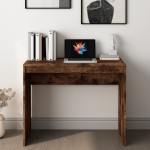 vidaXL Birou, stejar fumuriu, 90x40x72 cm, lemn prelucrat