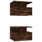 vidaXL Noptiere plutitoare 2 buc. stejar fumuriu 40x31x27 cm lemn vidaXL Noptiere plutitoare 2 buc. stejar fumuriu 40x31x27 cm lemn