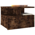 vidaXL Noptiere plutitoare 2 buc. stejar fumuriu 40x31x27 cm lemn vidaXL Noptiere plutitoare 2 buc. stejar fumuriu 40x31x27 cm lemn