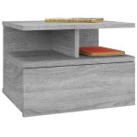 vidaXL Noptieră plutitoare, gri sonoma, 40x31x27 cm, lemn prelucrat