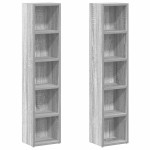 vidaXL Dulap CD-uri 2 buc. gri sonoma 21x16x93,5 cm lemn prelucrat