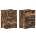 vidaXL Noptiere, 2 buc., stejar fumuriu, 38x35x56 cm, lemn prelucrat vidaXL Noptiere, 2 buc., stejar fumuriu, 38x35x56 cm, lemn prelucrat