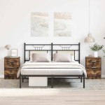 vidaXL Noptiere, 2 buc., stejar fumuriu, 38x35x56 cm, lemn prelucrat vidaXL Noptiere, 2 buc., stejar fumuriu, 38x35x56 cm, lemn prelucrat