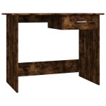 vidaXL Birou, stejar fumuriu, 100x50x76 cm, lemn prelucrat