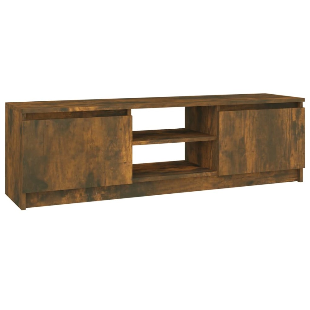 vidaXL Comodă TV, stejar fumuriu, 120x30x35,5 cm, lemn prelucrat