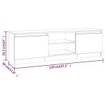 vidaXL Comodă TV, stejar fumuriu, 120x30x35,5 cm, lemn prelucrat vidaXL Comodă TV, stejar fumuriu, 120x30x35,5 cm, lemn prelucrat