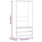 vidaXL Șifonier, gri sonoma, 100x50x200 cm, lemn prelucrat vidaXL Șifonier, gri sonoma, 100x50x200 cm, lemn prelucrat