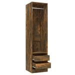 vidaXL Șifonier cu sertare stejar fumuriu 50x50x200 cm lemn prelucrat vidaXL Șifonier cu sertare stejar fumuriu 50x50x200 cm lemn prelucrat