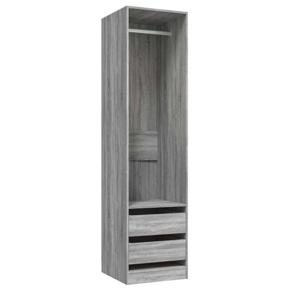 vidaXL Șifonier cu sertare, gri sonoma, 50x50x200 cm, lemn prelucrat