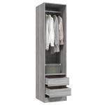 vidaXL Șifonier cu sertare, gri sonoma, 50x50x200 cm, lemn prelucrat vidaXL Șifonier cu sertare, gri sonoma, 50x50x200 cm, lemn prelucrat