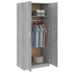vidaXL Șifonier, gri sonoma, 80x52x180 cm, lemn prelucrat vidaXL Șifonier, gri sonoma, 80x52x180 cm, lemn prelucrat