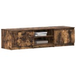 vidaXL Comodă TV, stejar fumuriu, 140x40x35,5 cm, lemn prelucrat vidaXL Comodă TV, stejar fumuriu, 140x40x35,5 cm, lemn prelucrat