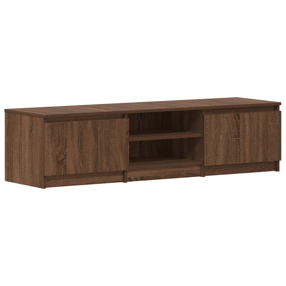 vidaXL Comodă TV, stejar maro, 140x40x35,5 cm, lemn prelucrat