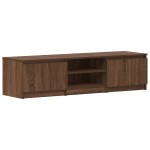 vidaXL Comodă TV, stejar maro, 140x40x35,5 cm, lemn prelucrat