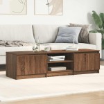 vidaXL Comodă TV, stejar maro, 140x40x35,5 cm, lemn prelucrat
