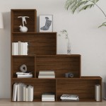 vidaXL Bibliotecă, stejar maro, 155x24x160 cm