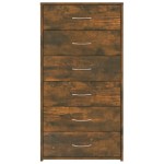 vidaXL Servantă cu 6 sertare, stejar fumuriu, 50x34x96 cm, lemn vidaXL Servantă cu 6 sertare, stejar fumuriu, 50x34x96 cm, lemn
