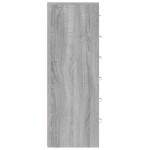 vidaXL Servantă cu 6 sertare, stejar fumuriu, 50x34x96 cm, lemn