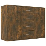 vidaXL Dulap lateral, stejar fumuriu, 88x30x65 cm, lemn compozit