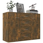vidaXL Dulap lateral, stejar fumuriu, 88x30x65 cm, lemn compozit
