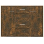 vidaXL Dulap lateral, stejar fumuriu, 88x30x65 cm, lemn compozit