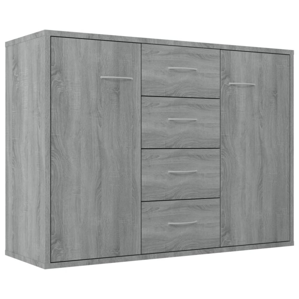 vidaXL Servantă, sonoma gri, 88x30x65 cm, lemn compozit