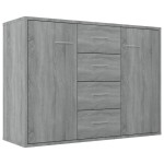 vidaXL Servantă, sonoma gri, 88x30x65 cm, lemn compozit