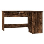 vidaXL Birou de colț, stejar afumat, 120x140x75 cm, lemn prelucrat