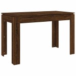 vidaXL Masă de bucătărie, stejar maro, 120x60x76 cm, lemn prelucrat