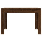 vidaXL Masă de bucătărie, stejar maro, 120x60x76 cm, lemn prelucrat