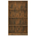 vidaXL Bibliotecă 4 niveluri stejar fumuriu 80x24x142 cm lemn compozit vidaXL Bibliotecă 4 niveluri stejar fumuriu 80x24x142 cm lemn compozit