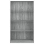 vidaXL Bibliotecă cu 4 niveluri gri sonoma 80x24x142 cm lemn compozit vidaXL Bibliotecă cu 4 niveluri gri sonoma 80x24x142 cm lemn compozit