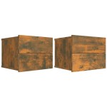 vidaXL Noptiere, 2 buc., stejar fumuriu, 40x30x30 cm, lemn prelucrat vidaXL Noptiere, 2 buc., stejar fumuriu, 40x30x30 cm, lemn prelucrat